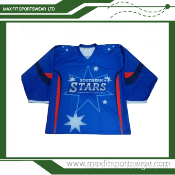 sublimation printed summer light weight adult team hockey jersey wholesale